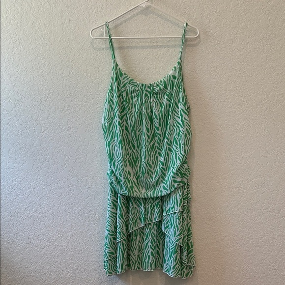 Diane Von Furstenberg x Target Green Mini Dress Strappy Mesh Sea Twig - Picture 3 of 12